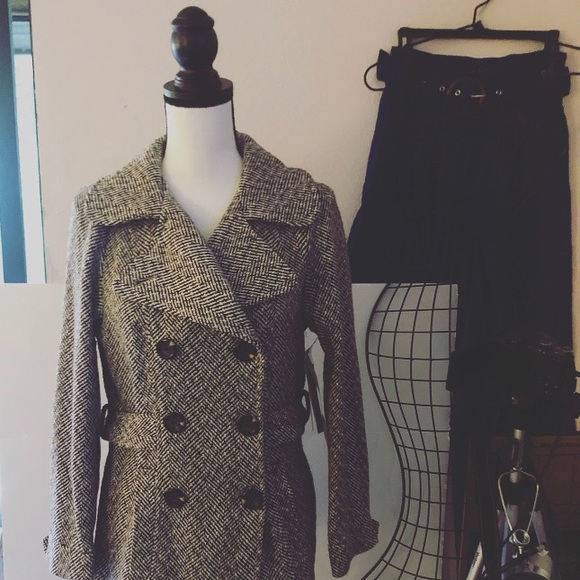 🌺🌺 SOLD ** 🌺🌺🌺. Pea coat 🧥 gray ! CAVALINI - Picture 5 of 8